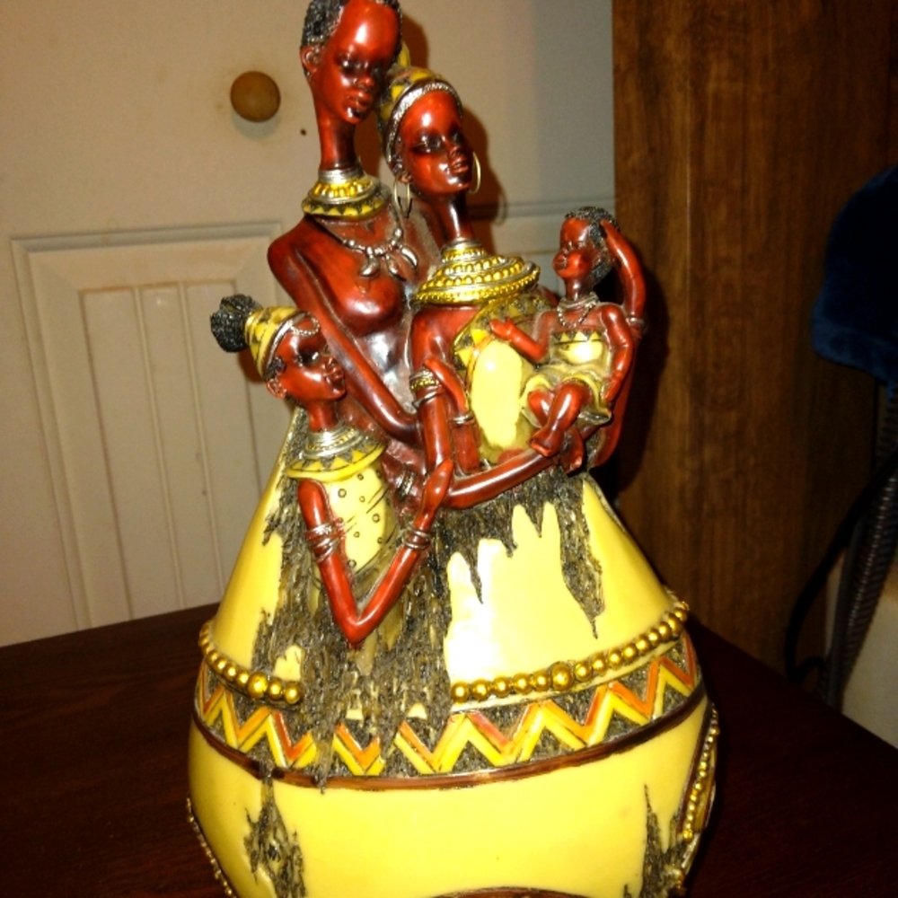 Beautiful Handcraved Wood African Sculpture